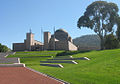 The War Memorial is set amongst parkland