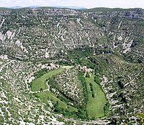 Cirque de Navacelles à la limite avec le Gard.