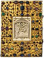 Elfenbein-Einbandtafel des Evangeliars Ottos III., byzantinisch, etwa 997 bis 1000