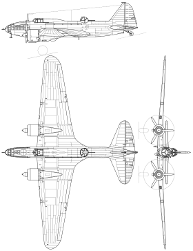 vue en plan de l’avion