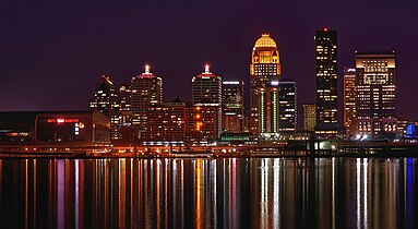 Louisville, Kentucky. The deepest point of the Ohio River is a scour hole just below Cannelton locks and dam (river mile 720.7).