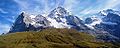 Panoraam Männlichenist: Eiger, Mönch ja Jungfrau (vasakult paremale)