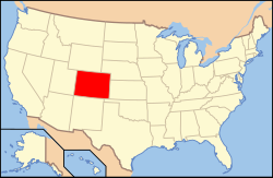 Location o Colorado in the Unitit States