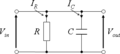 Parallel RC circuit diagram.