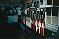 Derby Road Signal box, Ipswich, UK, showing the McKenzie & Holland frame, taken in 1997. Opened in 1891 by the Great Eastern Railway. Abolished and demolished in 1999