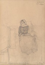 Nikolaï Iarochenko. Croquis pour le portrait d'Anna Tchertkova, années 1890