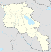 Map showing the location of Ijevan Dendropark