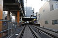 The ground-level platforms in September 2009 during construction work to raise them