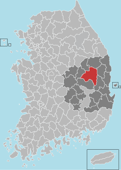 Location in South Korea