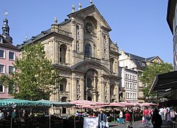 Fachada de la iglesia de St. Martín en Bamberg, Johann Dientzenhofer