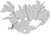 Mapa di Reykjavik den Islandia