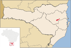 Location in the state of Santa Catarina