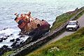 The MV Ranga remains pictured in 1986