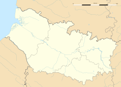 Mapa konturowa Sommy, blisko centrum u góry znajduje się punkt z opisem „Candas”