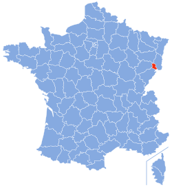 Location of Territoire de Belfort in France