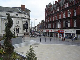 Voetgangersgebied in Darlington-centrum