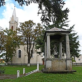 The Roman Catholic church with the statue of John of Nepomuk