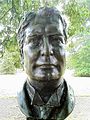 Bust of Sir Edmund Barton in the Prime Ministers Avenue in the Ballarat Botanical Gardens