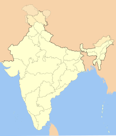 Map indicating the location of Indore [['''the dream land''']]