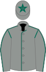 Grey, dark green seams and star on cap