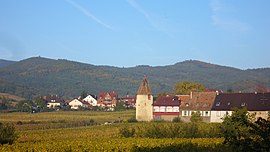 Saint-Hippolyte, with the round Stork Tower