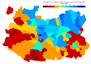 Crecimiento de la población por municipio entre 1998 y 2008