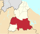 Gua Musang highlighted in Kelantan, Malaysia 话望生县于吉兰丹州的位置