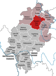 Imagemap med landkreise i Hessen