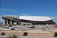 View of the stadium during reconstruction in June 2017