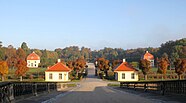 Gartenanlage vom Schloss aus gesehen