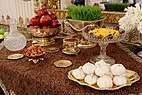 Elegantly set dinner table