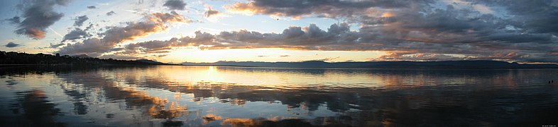 Coucher de soleil sur le Léman