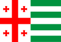 Propuesta de bandera para la República Autónoma de Abjasia, subdivisión de iure de Georgia.