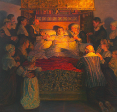 Kristian Zahrtmann, Leonora Christinas død, 1901, Bornholms Kunstmuseum.