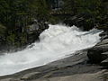 Spring meltwaters rush past Silver Apron into Emerald Pool.