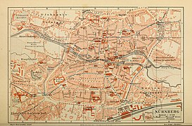 Altstadt und Stadterweiterungen um 1890