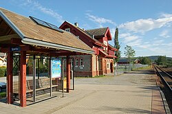 View of the village railway station