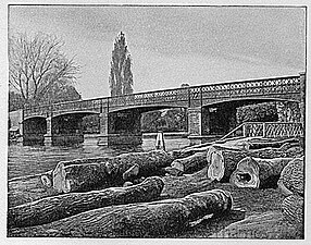 Dritte Walton Bridge 1864–1985 auf einem Foto von 1897