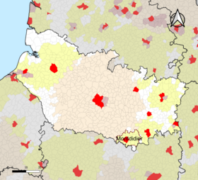 Localisation de l'aire d'attraction de Montdidier dans le département de la Somme.