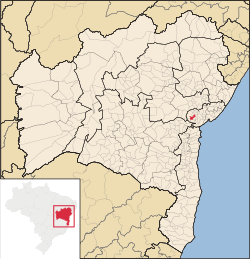 Localização de Conceição do Almeida na Bahia