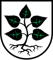 Gemeindewappen von Lörzweiler, abgeleitet aus dem der Freiherrn von Hettersdorf