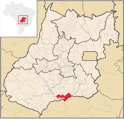 Location in the state of Goiás.