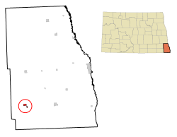 Location of Lidgerwood, North Dakota