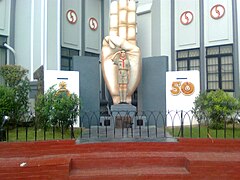 The statue of Pedro H. Gandia, Jr., a Sebastinian scout