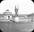 World's Columbian Exposition, Chicago (1893). Potter's Quadriga (horse-drawn chariot) is atop the pavilion behind The Republic.