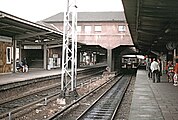 S-Bahnhof Warschauer Straße, links der Erkner-Bahnsteig, 1992