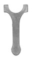 Scan of sectioned, forged conrod that has been etched to show grain flow