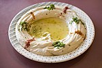 Hummus med olivolja.