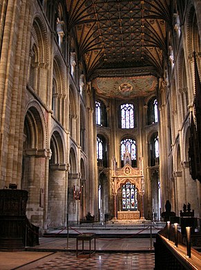 O coro normando da Catedral de Peterborough, na Inglaterra.