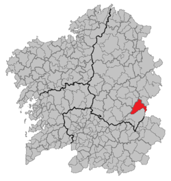 Location of A Folgoso do Courel